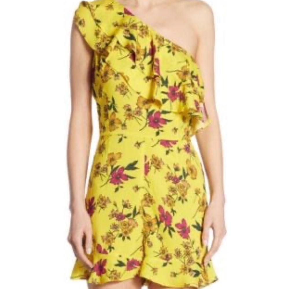Scripted Floral Romper - Picture 2 of 3